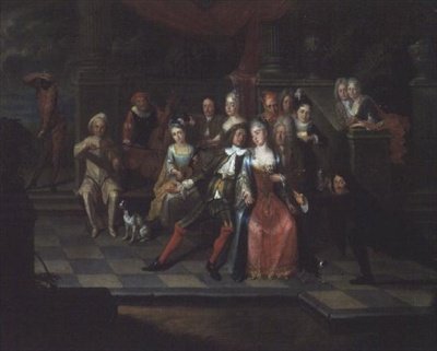 Scena karnawałowa autorstwa Carel Jacob Crec