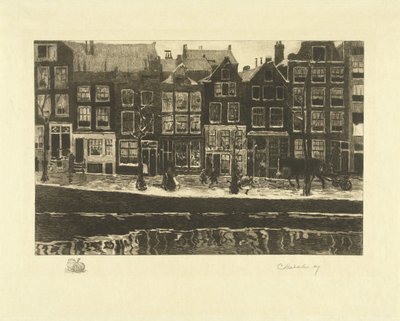 Lauriergracht autorstwa Carel Lodewijk Dake (signed by artist)