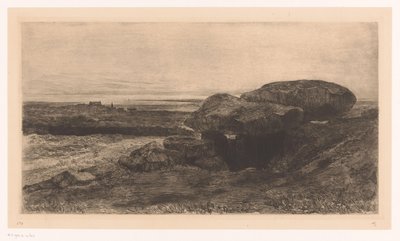 Dolmen Rondossec na wybrzeżu w Plouharnel autorstwa Carel Nicolaas Storm van 