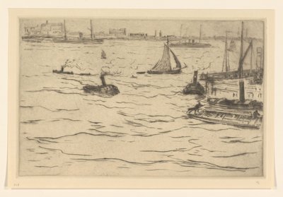 Widok na Maas w Rotterdamie Maas w Rotterdamie (tytuł oryginalny) autorstwa Carel Nicolaas Storm van 