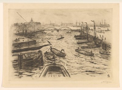 Widok na port autorstwa Carel Nicolaas Storm van 