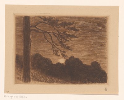 Krajobraz z wschodzącym księżycem autorstwa Carel Nicolaas Storm van 