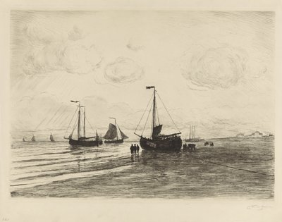 Na plaży w Katwijk autorstwa Carel Nicolaas Storm van 