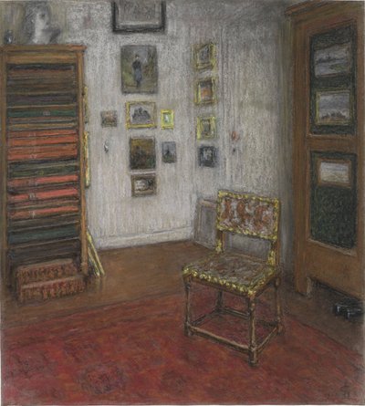 Studio narożne z krzesłem i gabinetem artystycznym, w Hadze, Nieuwe Schoolstraat 28 autorstwa Carel Nicolaas Storm van 