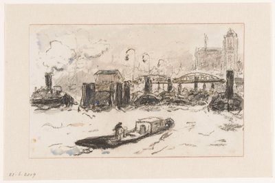 Zobacz w porcie w Hamburgu autorstwa Carel Nicolaas Storm van 