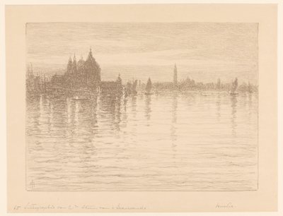 Widok z wody na bazylikę Santa Maria della Salute autorstwa Carel Nicolaas Storm van 