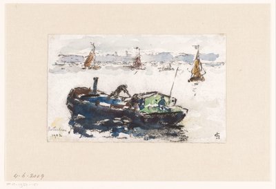 Widok na Maas w pobliżu Rotterdamu autorstwa Carel Nicolaas Storm van 