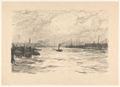 Holownik w porcie w Hamburgu autorstwa Carel Nicolaas Storm van 