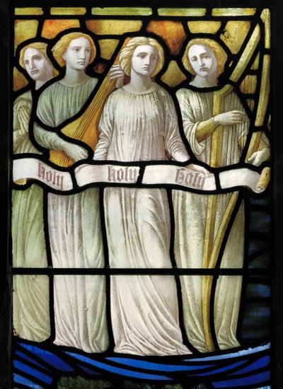Grappenhall, St Wilfrids, Shrigley & Hunt (1873-1982), Carl Almquist, Kult Baranka, Aniołowie Muzycy, 1886 autorstwa Carl Almquist