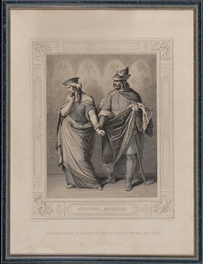 O Nibelungach. Gunther i Brunhilda, 1860. autorstwa Carl Arnold Gonzenbach