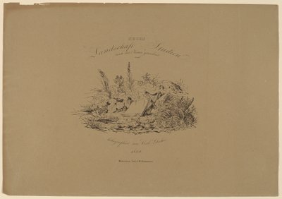 Sześć studiów krajobrazowych z natury autorstwa Carl August Lebschee