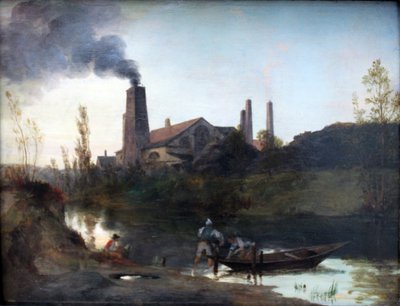 "Walzwerk Neustadt-Eberswalde" lub "Walcownia w pobliżu Eberswalde" Walcownia Neustadt-Eberswalde autorstwa Carl Blechen
