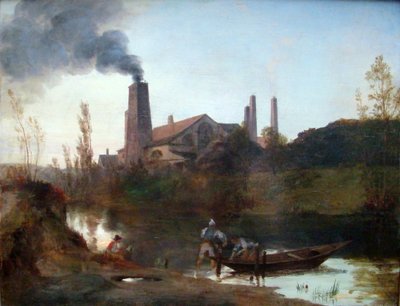 "Walzwerk Neustadt-Eberswalde" lub "Walcownia w pobliżu Eberswalde" Walcownia Neustadt-Eberswalde autorstwa Carl Blechen
