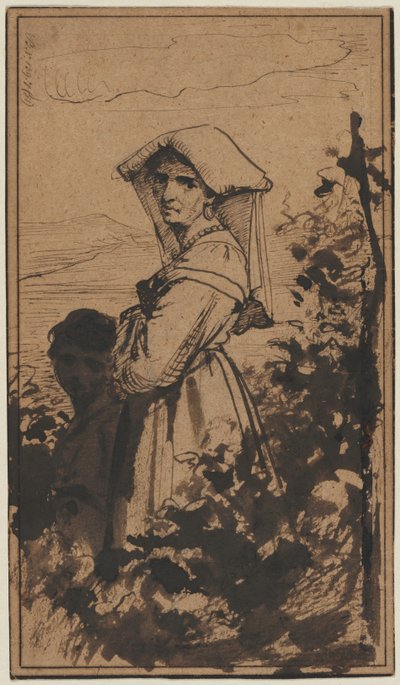 Stojąca kobieta i dziecko autorstwa Carl Bloch (Danish