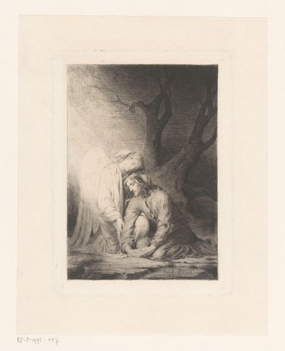 Chrystus pocieszony przez anioła w Ogrodzie Getsemani autorstwa Carl Bloch