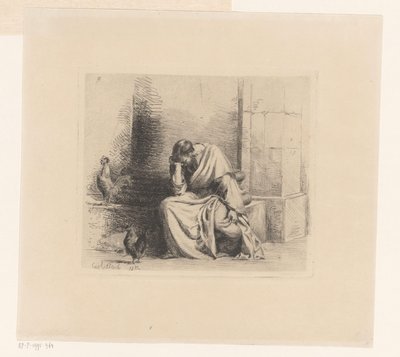 Piotr z pianiem koguta autorstwa Carl Bloch