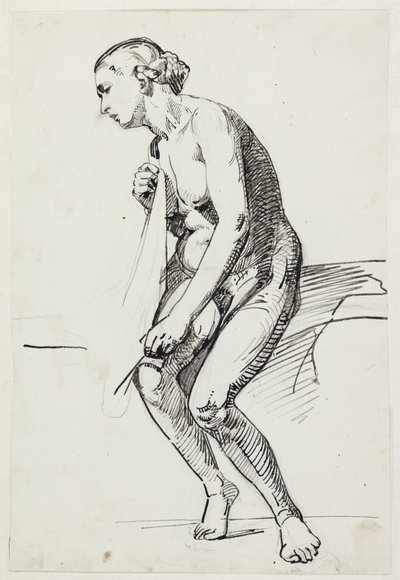 Studia do obrazu muzeum „Jairi datter” (kms835) autorstwa Carl Bloch