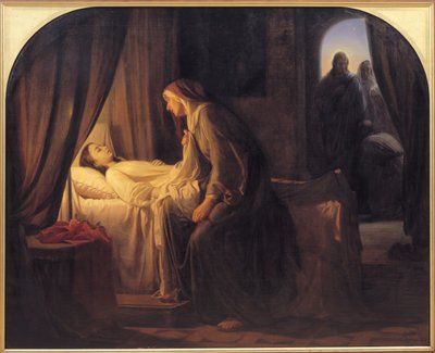 Córka Jairiusa autorstwa Carl Bloch