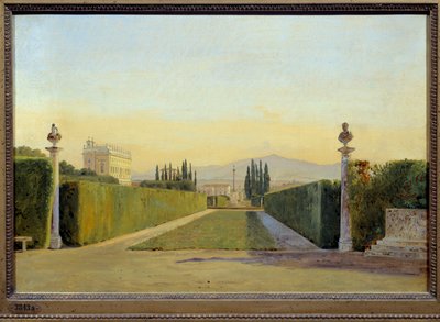 Ogrody Willi Albani. Obraz Carla Christiana Constantina Hansena (1804-1880) Ec. Dan. autorstwa Carl Christian Constantin Hansen