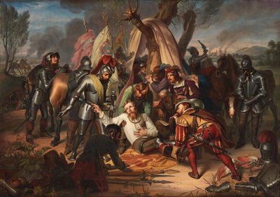 Maurycy, elektor saski w bitwie pod Sievershausen, 1553, 1837. autorstwa Carl Christian Vogel von Vogelstein