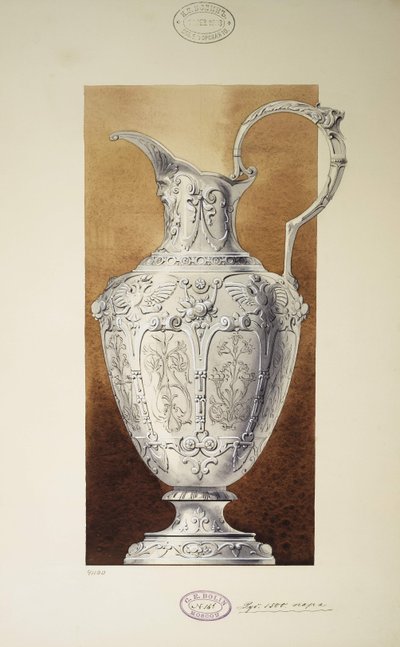 Projekt dzbanka. Seria Posag Wielkiej Księżnej Marii Pawłownej, 1907-1908 autorstwa Carl Edvard Bolin company