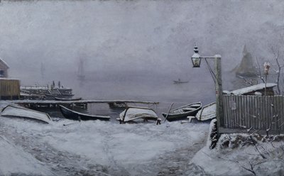 Grudniowy dzień w pobliżu Drøbak autorstwa Carl Edvard Diriks
