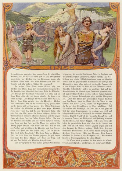 Idis, germańska bogini (kolor lito) autorstwa Carl Emil Doepler