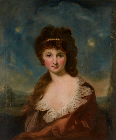 Portret damy rzekomo Harriet Rochfort (1758-1854) Według etykiety na odwrocie (olej na płótnie) autorstwa Carl Frederick von Breda