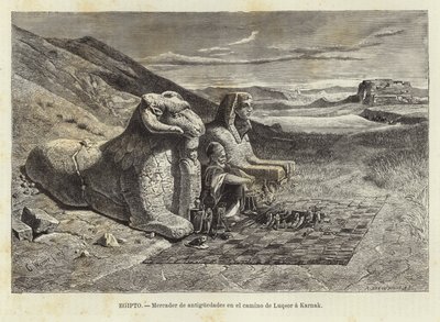 Antykwariusz na drodze z Luksoru do Karnaku autorstwa Carl Friedrich Heinrich Werner