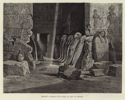 Egipt - Wnętrze świątyni Opeta w Karnaku autorstwa Carl Friedrich Heinrich Werner