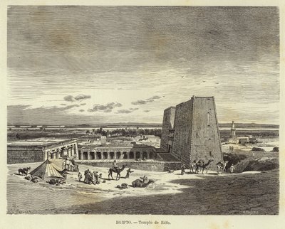 Egipt – Świątynia Edfu autorstwa Carl Friedrich Heinrich Werner