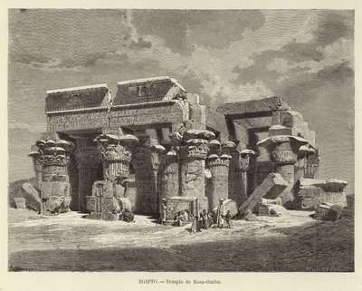 Egipt – Świątynia Kom Ombo autorstwa Carl Friedrich Heinrich Werner