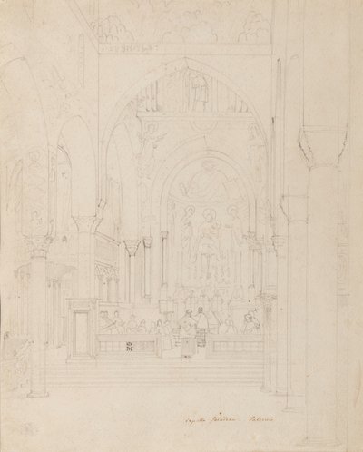 Sycylia: Kaplica Palatyńska, Palermo, ok. 1850 autorstwa Carl Friedrich Heinrich Werner