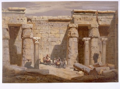 Świątynia van Medinet, Teb, 1874 autorstwa Carl Friedrich Heinrich Werner