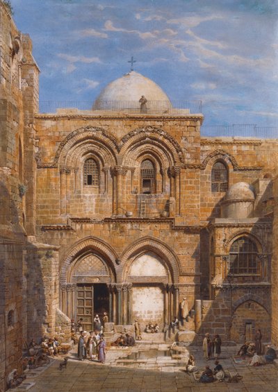 Kościół Grobu Świętego w Jerozolimie, 1862 r. autorstwa Carl Friedrich Heinrich Werner