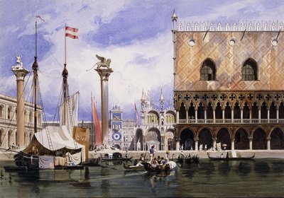 Piazzetta di San Marco, Wenecja, 1839 autorstwa Carl Friedrich Heinrich Werner