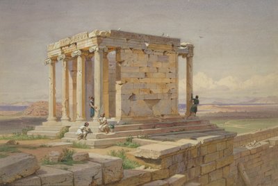 Świątynia Ateny Nike. Widok od strony północno-wschodniej, 1877 autorstwa Carl Friedrich Heinrich Werner