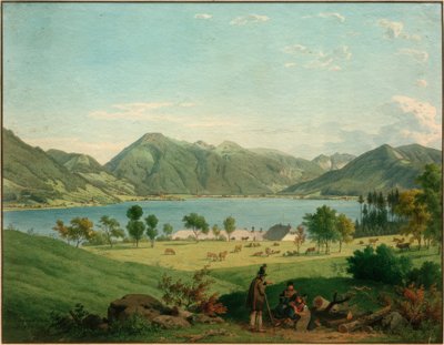 Jezioro Tegernsee w pobliżu Kaltenbrunn autorstwa Carl Friedrich Heinzmann