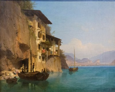 Tawerna Ponale nad jeziorem Garda autorstwa Carl Friedrich Heinzmann