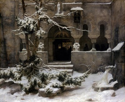 Ogród Klasztorny w Snow autorstwa Carl Friedrich Lessing