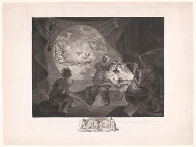 Alegoria Tea Party i amerykańskiej, holenderskiej i szwajcarskiej walki o wolność The Tea-Tax-Burza, czyli rewolucja anglo-amerykańska (tytuł na obiekcie) autorstwa Carl Gottlieb Guttenberg