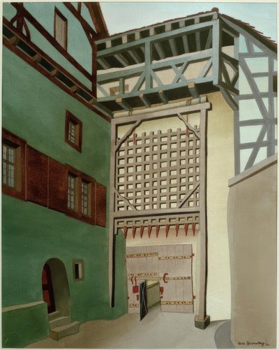 Harburg (Wörnitz), brama zamkowa z broną autorstwa Carl Grossberg