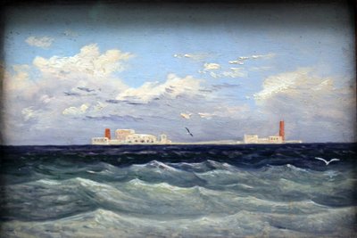 niemiecki: Mittelländische Seefestung Twierdza na wyspie Morza Śródziemnego autorstwa Carl Gustav Carus