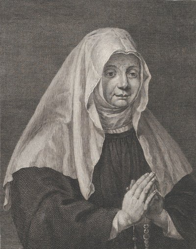 Portret modlącej się zakonnicy, ca. 1771. autorstwa Carl Guttenberg