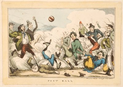Piłka nożna na ulicach Londynu, 1820 autorstwa Carl H. Heath