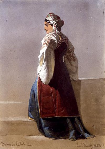 „Donna di Calabria”, portret włoskiej dziewczyny autorstwa Carl Haag