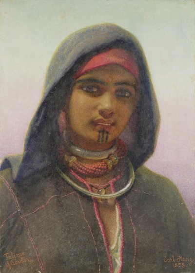 „Fatime of Abukir”, portret egipskiej dziewczyny Fellaheen, 1858 autorstwa Carl Haag
