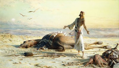 Wrak statku na pustyni, 1886 autorstwa Carl Haag