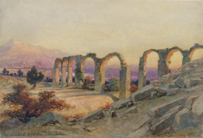 Akwedukt w Salonie, Dalmacja, 1854 autorstwa Carl Haag