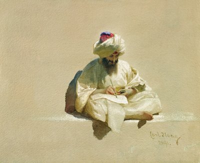 Pisarz listów, 1891 autorstwa Carl Haag